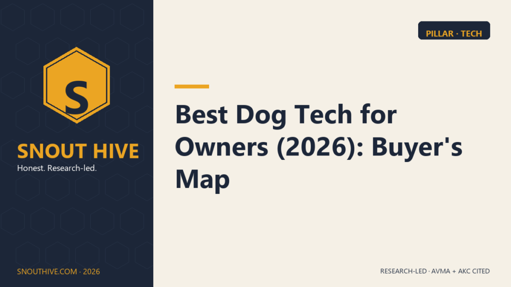 Snout Hive featured image — Best Dog Tech for Owners 2026 buyer's map (pillar)
