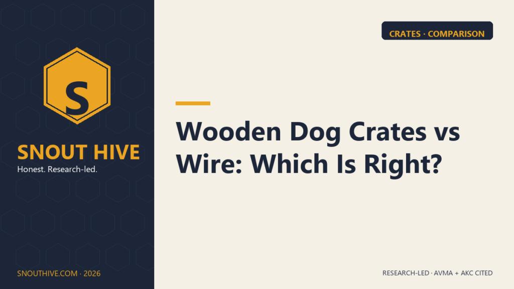 Snout Hive featured — Wooden Dog Crates vs Wire comparison